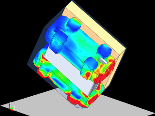 Drop impact simulation of electronic equipment packed with cushioning material