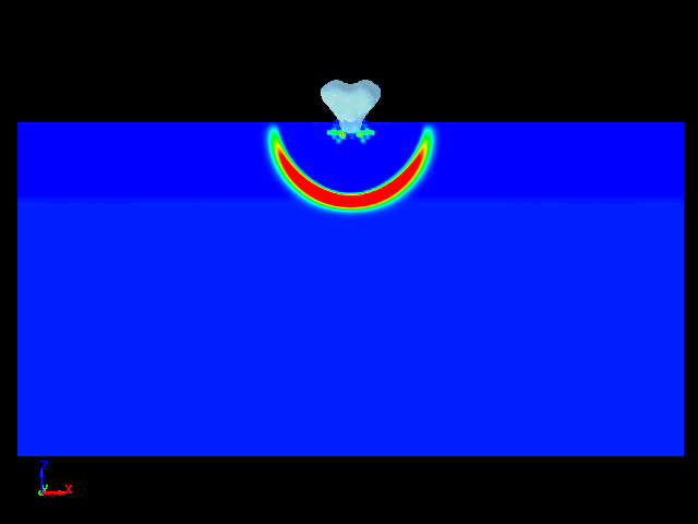  shockwave propagation due to under water explosion