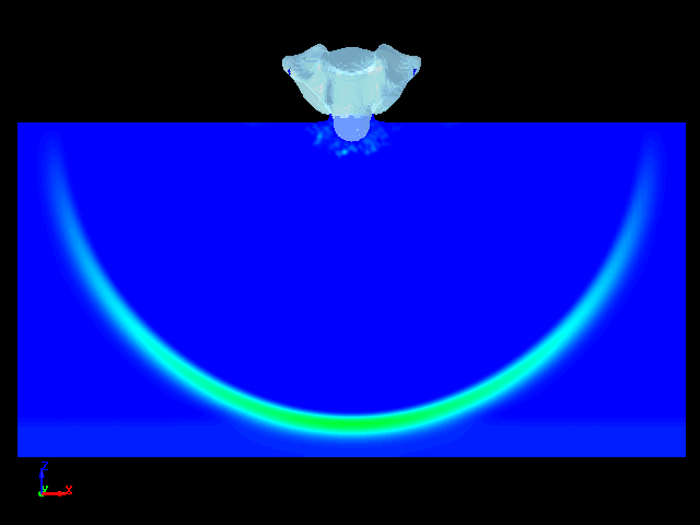  shockwave propagation due to under water explosion