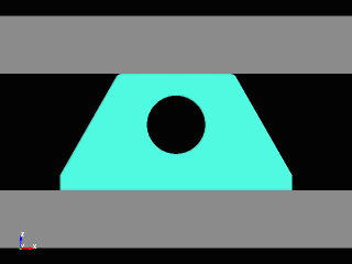 Compression analysis of trapezoidal rubber with hole opening