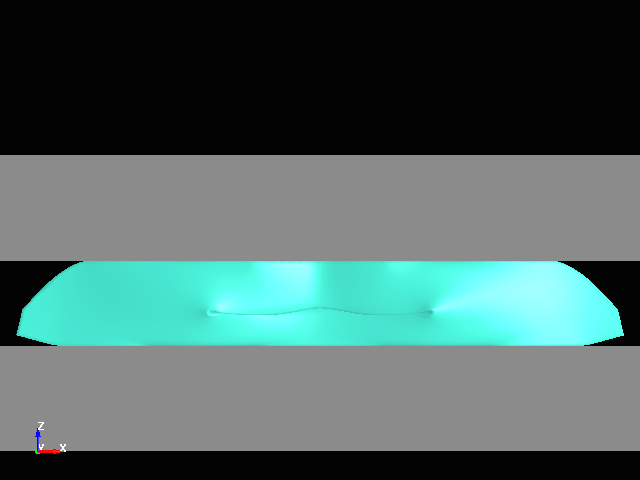  Compression analysis of trapezoidal rubber with hole opening