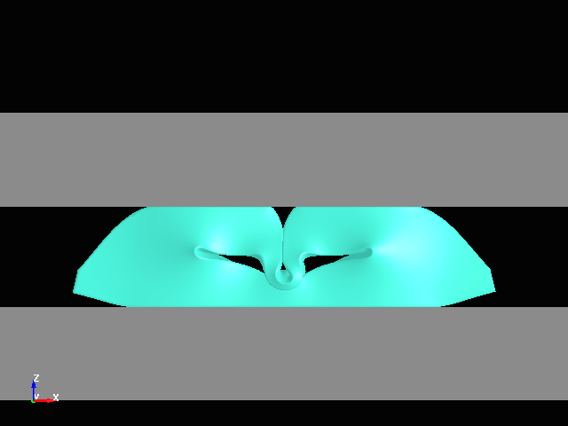  Compression analysis of trapezoidal rubber with hole opening