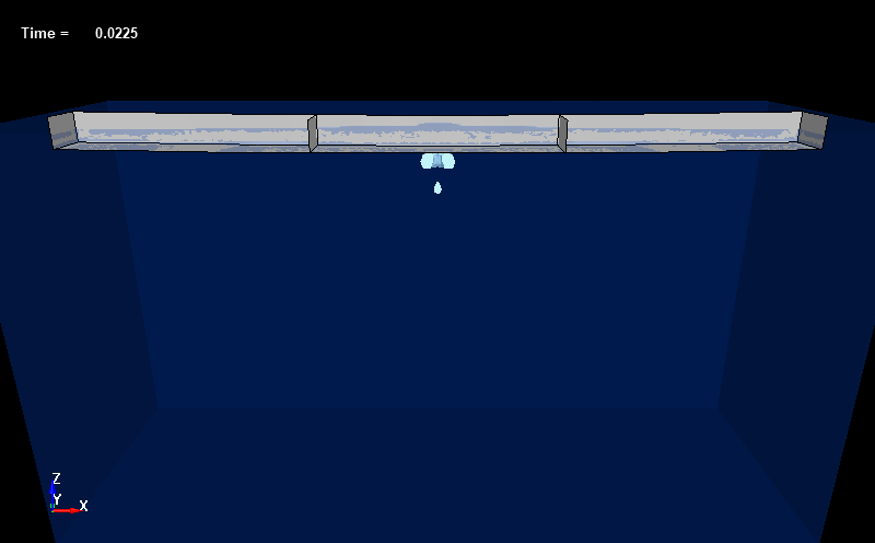  Whipping motion of floating structure induced by UNDEX